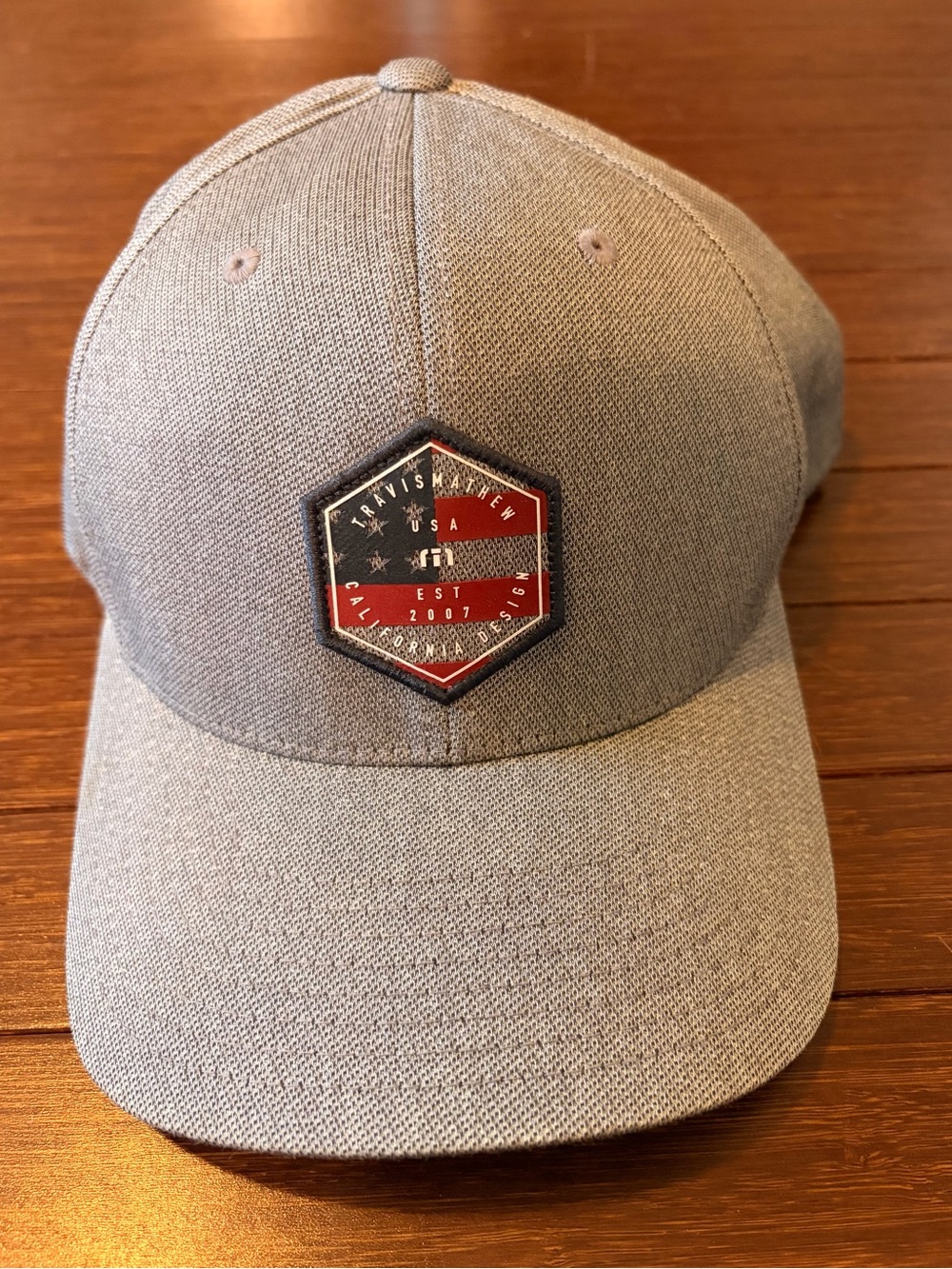 Travis Mathew Honorable Men Golf Hat Snap back Adjustable Grey Patriotic